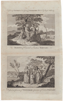 Habits of Oriental or Eastern Tartars  Dresses and persons of Twitsikar, a province of Eastern Tartary